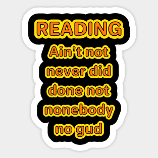 Reading Sticker